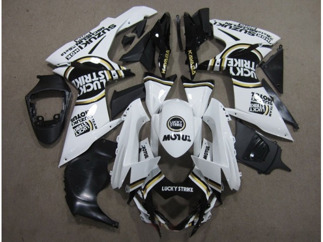 2011-2021 Weiß Lucky Strike Schwarz Motul Suzuki GSXR 600 Motorrad Verkleidung 2011-2021 Weiß Lucky Strike Schwarz Motul Suzuki GSXR 600 Motorrad Verkleidung