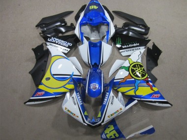 2012-2014 Blau Weiß Gelb 46 Yamaha YZF R1 Motorrad Verkleidung