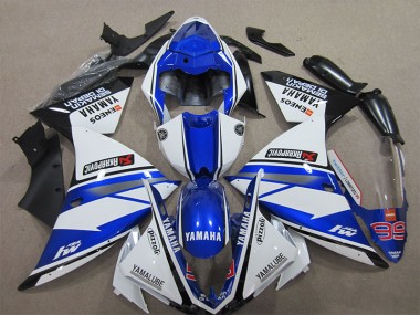 2012-2014 Blau Weiß Pizzoli Yamaha YZF R1 Motorrad Verkleidung