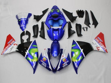 2012-2014 Blau Weiß Schwarz Rot Yamaha YZF R1 Motorrad Verkleidung