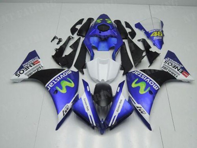2012-2014 Blau Weiß Schwarz Yamaha YZF R1 Motorrad Verkleidung 2012-2014 Blau Weiß Schwarz Yamaha YZF R1 Motorrad Verkleidung