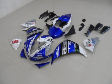 2012-2014 Blau Weiß Yamaha YZF R1 Motorrad Verkleidungen