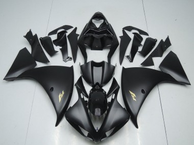 2012-2014 Matt Schwarzer Aufkleber Yamaha YZF R1 Motorrad Verkleidung
