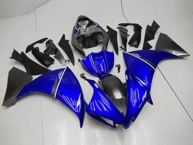 2012-2014 Schwarz Blau Yamaha YZF R1 Motorrad Verkleidung