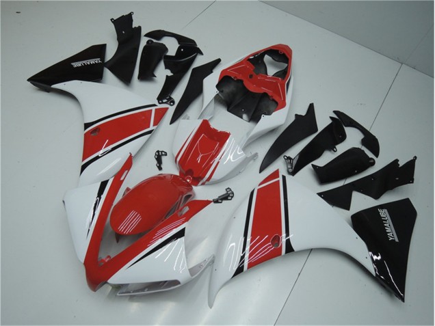 2012-2014 Weiß Rot Schwarz Yamaha YZF R1 Motorrad Verkleidung 2012-2014 Weiß Rot Schwarz Yamaha YZF R1 Motorrad Verkleidung
