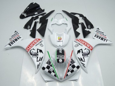 2012-2014 Weiß Schwarz Abrath Yamaha YZF R1 Motorrad Verkleidung
