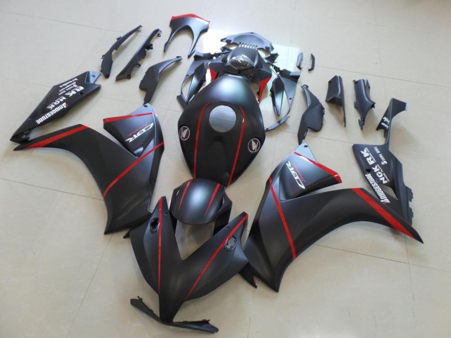 2012-2016 Matt Schwarz mit rotem Streifen Honda CBR1000RR Motorrad Verkleidung 2012-2016 Matt Schwarz mit rotem Streifen Honda CBR1000RR Motorrad Verkleidung
