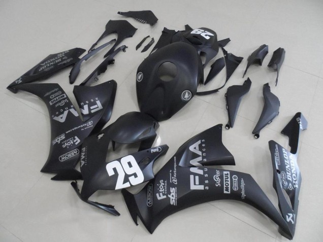 2012-2016 Matt Schwarze graue Aufkleber 29 Honda CBR1000RR Motorrad Verkleidung