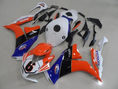 2012-2016 Orange Weiß TT Legend Honda CBR1000RR Motorrad Verkleidung