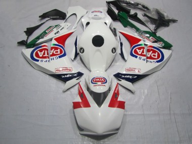 2012-2016 Rot Weiß PATA Honda CBR1000RR Motorrad Verkleidung