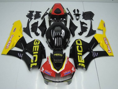 2012-2016 Schwarz Rot HRC Honda CBR1000RR Motorrad Verkleidung