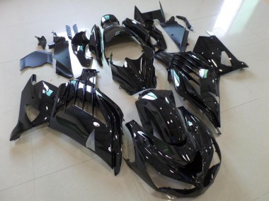 2012-2021 Glänzend Schwarz Kawasaki ZX14R ZZR1400 Motorrad Verkleidung
