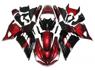 2012-2021 Rot Schwarz Kawasaki ZX14R ZZR1400 Motorrad Verkleidung