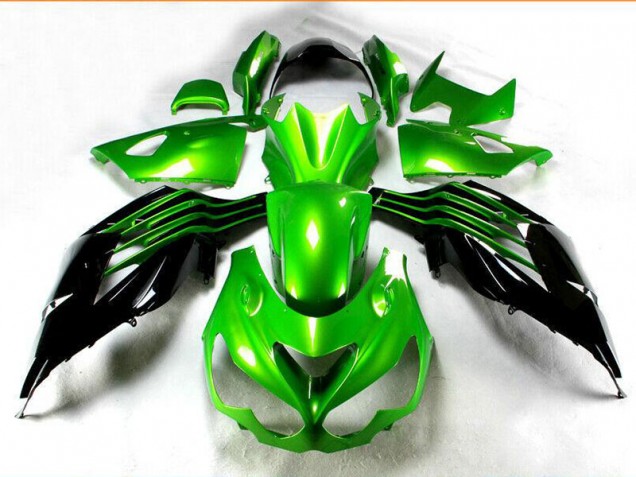 2012-2021 Schwarz Grün Kawasaki ZX14R ZZR1400 Motorrad Verkleidungen 2012-2021 Schwarz Grün Kawasaki ZX14R ZZR1400 Motorrad Verkleidungen