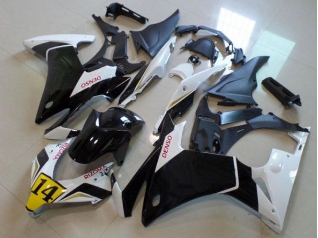 2013-2015 Schwarz weißer Denso Rizoma 14 Honda CBR500RR Motorrad Verkleidung 2013-2015 Schwarz weißer Denso Rizoma 14 Honda CBR500RR Motorrad Verkleidung