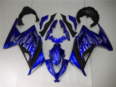 2013-2016 Blau Weiß Schwarz Kawasaki EX300 Motorrad Verkleidung