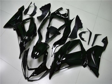 2013-2018 Glänzend Schwarz Kawasaki ZX6R Motorrad Verkleidung