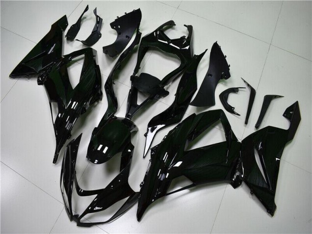 2013-2018 Glänzend Schwarz Kawasaki ZX6R Motorrad Verkleidung