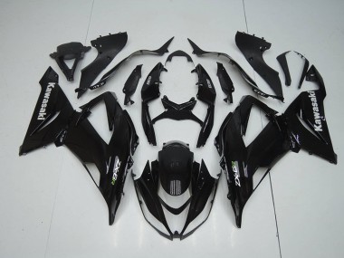 2013-2018 Glänzend Schwarz Kawasaki ZX6R Motorrad Verkleidungen