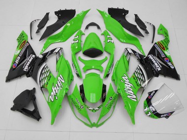 2013-2018 Grün Schwarz 11 Kawasaki ZX6R Motorrad Verkleidung