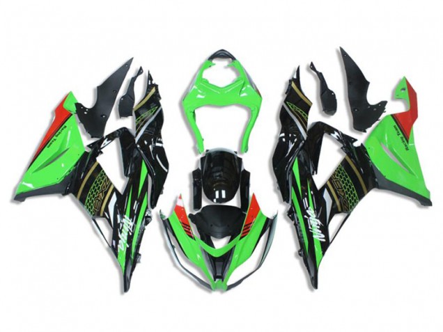 2013-2018 Grün Schwarz Kawasaki ZX6R Motorrad Verkleidung 2013-2018 Grün Schwarz Kawasaki ZX6R Motorrad Verkleidung