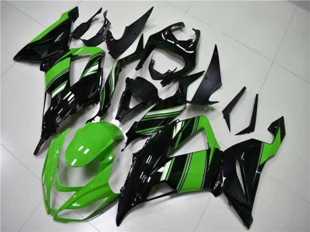 2013-2018 Grün Schwarz Kawasaki ZX6R Motorrad Verkleidungen