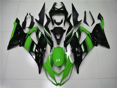 2013-2018 Grün Schwarz Kawasaki ZX6R Motorrad Verkleidungen