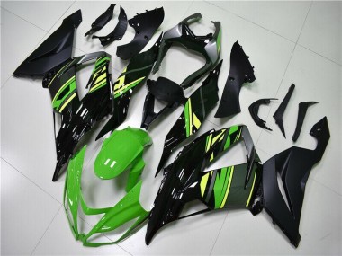 2013-2018 Grün Schwarz Kawasaki ZX6R Motorrad Vollverkleidung
