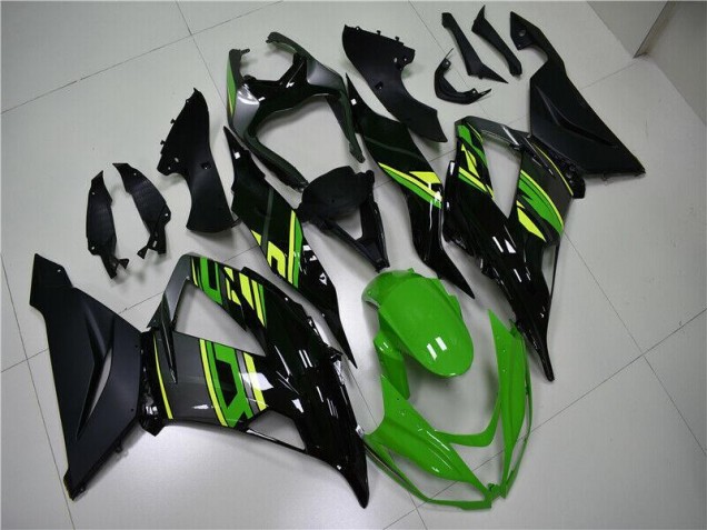 2013-2018 Grün Schwarz Kawasaki ZX6R Motorrad Vollverkleidung 2013-2018 Grün Schwarz Kawasaki ZX6R Motorrad Vollverkleidung