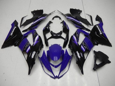 2013-2018 Schwarz Blau Kawasaki ZX6R Motorrad Verkleidung
