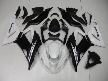 2013-2018 Schwarz Weiß Kawasaki ZX6R Motorrad Verkleidung