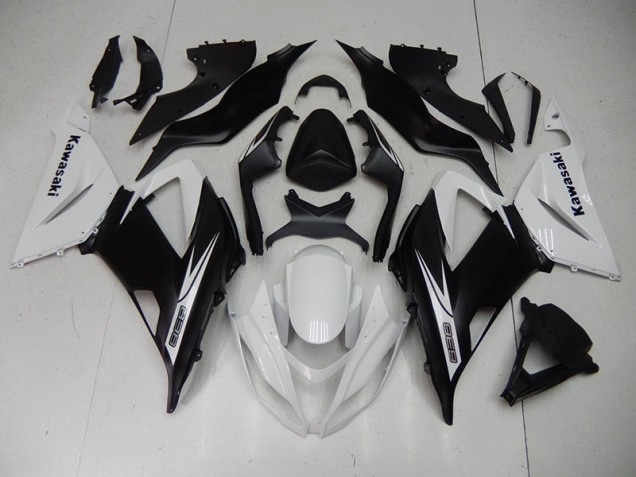 2013-2018 Schwarz Weiß Kawasaki ZX6R Motorrad Verkleidung 2013-2018 Schwarz Weiß Kawasaki ZX6R Motorrad Verkleidung