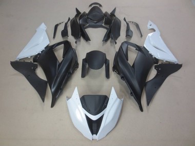 2013-2018 Schwarz Weiß Kawasaki ZX6R Motorrad Verkleidungen