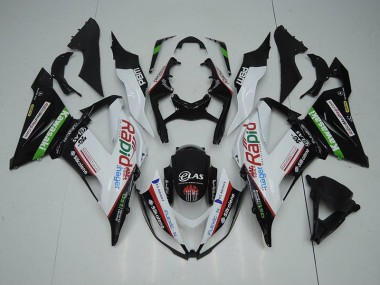 2013-2018 Schwarz Weiß Rapid Hager Kawasaki ZX6R Motorrad Verkleidung