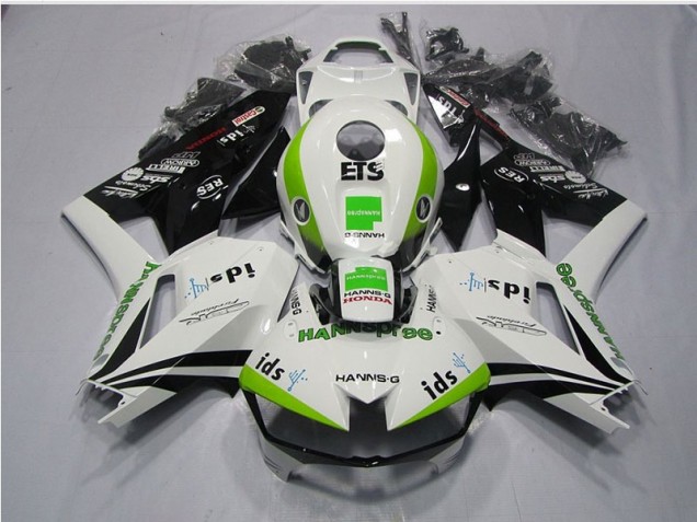 2013-2021 Weiß Grün Hannspree ETS Honda CBR600RR Motorrad Verkleidung 2013-2021 Weiß Grün Hannspree ETS Honda CBR600RR Motorrad Verkleidung