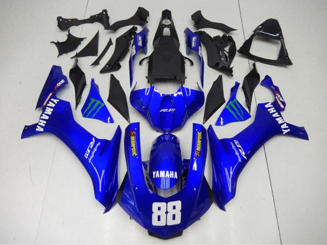 2015-2019 Blau Monster 88 Yamaha YZF R1 Motorrad Verkleidung 2015-2019 Blau Monster 88 Yamaha YZF R1 Motorrad Verkleidung