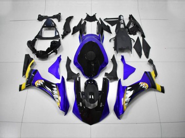 2015-2019 Blau Schwarz Yamaha YZF R1 Motorrad Verkleidung
