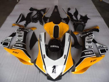 2015-2019 Gelb Weiß Schwarz Yamaha YZF R1 Motorrad Verkleidung