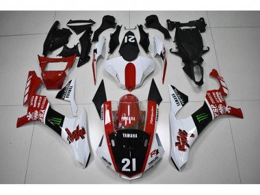 2015-2019 Rot Schwarz 21 Yamaha YZF R1 Motorrad Verkleidung