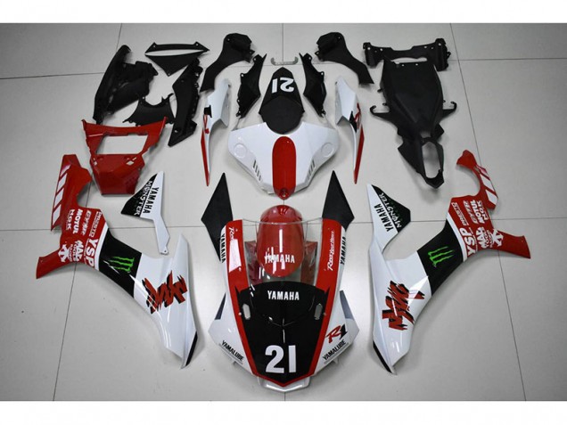 2015-2019 Rot Schwarz 21 Yamaha YZF R1 Motorrad Verkleidung 2015-2019 Rot Schwarz 21 Yamaha YZF R1 Motorrad Verkleidung