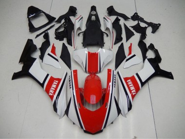 2015-2019 Rot Weiß Yamaha YZF R1 Motorrad Verkleidungen