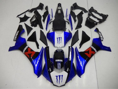 2015-2019 Schwarz Blau Yamaha YZF R1 Motorrad Vollverkleidung