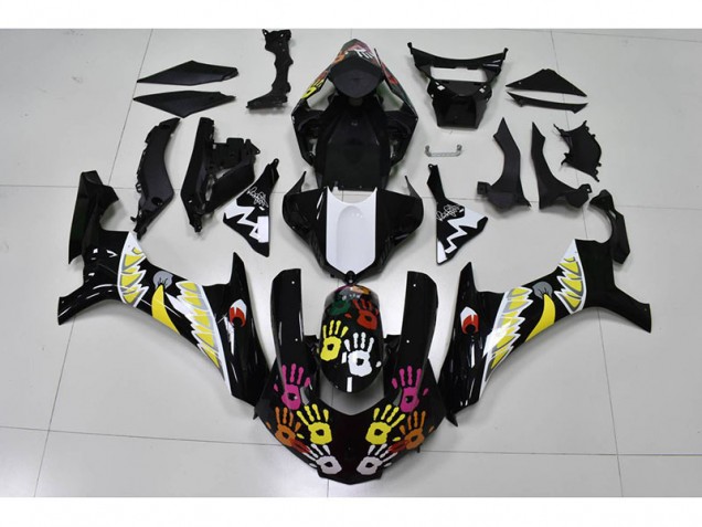2015-2019 Schwarz Weiß Yamaha YZF R1 Motorrad Verkleidung 2015-2019 Schwarz Weiß Yamaha YZF R1 Motorrad Verkleidung