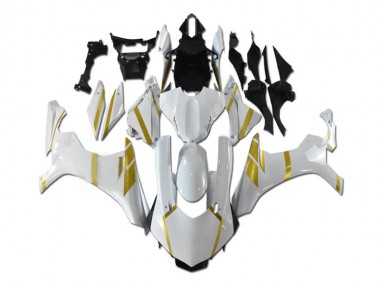 2015-2019 Weiß Gold Yamaha YZF R1 Motorrad Verkleidung