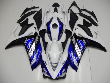 2015-2022 Blau Weiß Yamaha YZF R3 Motorrad Verkleidungen