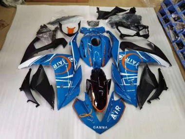2015-2022 Blau und Weiß Yamaha YZF R3 Motorrad Verkleidung