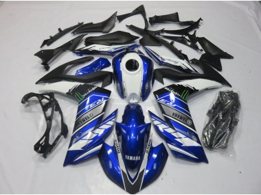 2015-2022 Monster Blau Yamaha YZF R3 Motorrad Verkleidung