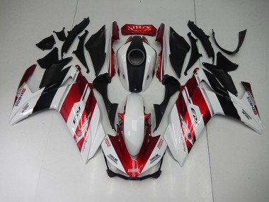 2015-2022 Schwarz Rote Weiß Yamaha YZF R3 Motorrad Verkleidung
