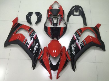 2016-2019 Schwarzer Roter Ninja Kawasaki ZX10R Motorrad Verkleidung