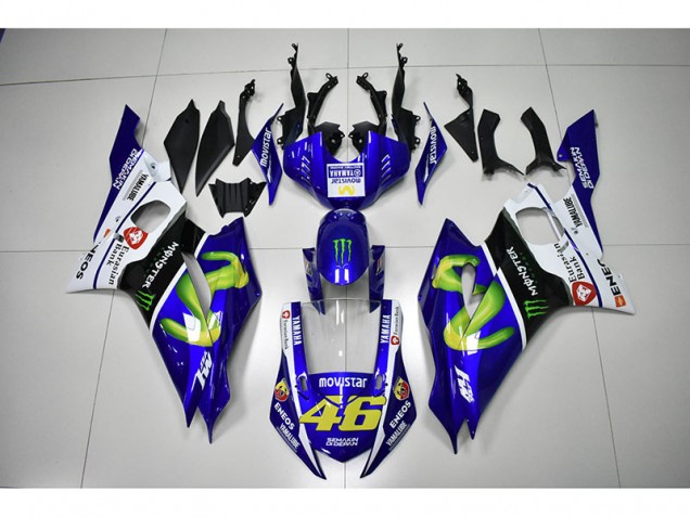 2017-2021 Monster Blau Movistar 46 Yamaha YZF R6 Motorrad Verkleidung 2017-2021 Monster Blau Movistar 46 Yamaha YZF R6 Motorrad Verkleidung